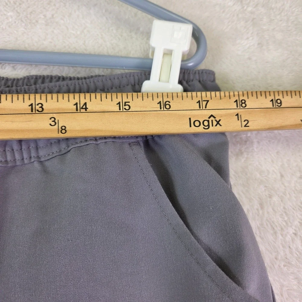Jaanuu Womens Grey Scrub Set Top XL and Jogger Pants Size L Medical Uniform